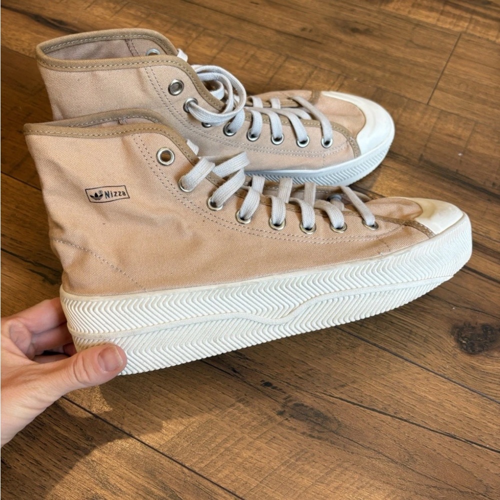 Adidas Nizza Shoes Pale Nude High Top Sneakers Women’s 9.5